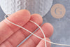 Cordon Métallique doré très clair polyester 1mm, fil pour bijoux noeud coulissant x1 mètre (G10002)