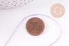 Cordon Violet clair tressé polyester 0.6mm, x1 mètre (G10666)