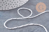 Cordon blanc argent,ruban mariage, scrapbooking,1-1.55mm, x1,x5,x10 mètres, (G2726)