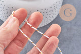 Cordon blanc or,ruban mariage, scrapbooking,1-1.55mm, 5m/10m/Bobine, (G3406)