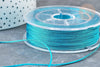 Cordon bleu turquoise Métallisé tressé polyester 1mm, cordon métallisé pour bijoux, x1 mètre (G8170)