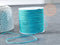 Cordon bleu turquoise tressé polyester 0.8mm, x1 mètre (G3796)