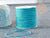 Cordon bleu turquoise tressé polyester 0.8mm, x1 mètre (G3796)