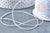 Cordon élastique Polyester blanc 1mm, cordon élastique rond création bijoux, les 5 mètres, G8303