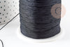 Cordon fil de jade noir polyester 0.5mm, cordon pour création de bijoux x1 mètre G9363