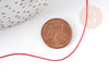 Cordon fil de jade nylon rouge 0.4mm, fabrication bijoux avec nœud coulissant, x1mètre G9117