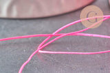 Cordon fil de jade rose fluorescent polyester 0.6mm, cordon pour création de bijoux x1 mètre G9535