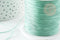 Cordon fil de jade turquoise clair polyester 0.5mm, cordon pour création de bijoux x1 mètre G9340
