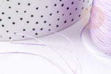 Cordon fil de jade violet clair polyester 0.5mm, cordon pour création de bijoux x1 mètre G9342