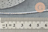 Cordon gris clair or, fabrication bijoux bijoux,ruban mariage,scrapbooking, largeur 1.5mm, x1 mètre G5081