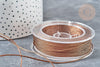 Cordon marron Métallisé tressé polyester 1mm, cordon métallisé pour bijoux , x1 mètre (G8173)