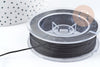 Cordon noir métallisé polyester 1mm, x1 mètre (G9096)