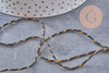 Cordon noir or, création bijoux,ruban mariage, scrapbooking,1-1.55mm, 5/10 mètres, (G2116)
