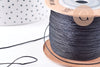 Cordon noir tressé polyester 0.6mm, x1 mètre (G10669)