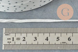 Cordon queue de rat polyester blanc 2mm, x1 ou x5 ou x10 mètres (G1105)