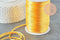 Cordon queue de rat polyester satin jaune brillant 2mm, x5 mètres (G2713)