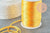 Cordon queue de rat polyester satin jaune brillant 2mm, x5 mètres (G2713)