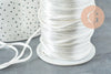 Cordon queue de rat satin blanc 2mm, x1 ou x5 ou x10 mètres (G1105)