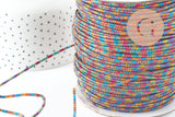 Cordon rigide polyester multicolore 2mm, x 1Mètre G9636