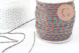 Cordon rigide polyester multicolore 2mm, x 1Mètre G9636