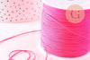 Cordon rose fluorescent tressé polyester 0.8mm, x1 mètre (G10674)