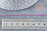 Cordon rose fuchsia tressé polyester 0.6mm, cordon fil de jade pour bijoux, x1 mètre G8454