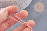 Cordon rose or,ruban mariage,fourniture créative, scrapbooking,1-1.5mm, 5/10 mètres (G2144)