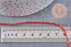 Cordon rouge or,ruban mariage,scrapbooking,1-1.55mm, 5 /10 mètres /Bobine- (G2099)