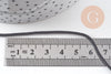 Cordon satiné torsadé noir 2mm, x1 mètre (G10885)