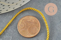 Cordon satiné torsadé or foncé 2mm, x1 mètre (G4594)