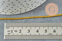 Cordon satiné torsadé or foncé 2mm, x1 mètre (G4594)