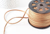 Cordon suédé marron imitation cuir 4mm, x1 mètre (G0090)