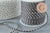 Cordon tressé blanc noir gris 2mm, x1 mètre (G5811)