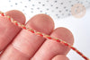 Cordon tressé orange clair et foncé fil doré 1.5mm-2mm, scrapbooking, x 1Mètre (G7470)