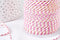 Cordon tressé rose clair fil doré 1.5mm-2mm,cordon multicolore scrapbooking,corde décoration, x 1Mètre G8123