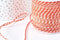 Cordon tressé rouge corail fil doré 1.5mm-2mm,cordon multicolore scrapbooking,corde décoration, x 1Mètre G8127
