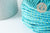 Cordon tressé turquoise et vert 2mm, cordon pour bijoux et scrapbooking, x 1 mètre (G9502)