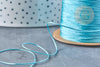 Cordon turquoise tressé polyester 0.4mm, cordon fil de jade pour bijoux, x 1Mètre G8451