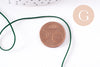 Cordon vert foncé tressé polyester 0.8mm, x1 mètre (G10673)
