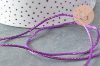 Cordon violet or,ruban mariage, scrapbooking, largeur 1.8mm, x1 mètre G1750