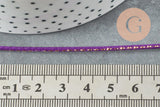 Cordon violet or,ruban mariage, scrapbooking, largeur 1.8mm, x1 mètre G1750