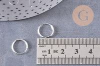 Créoles fine argent 925 massif 12mm, x1 paire (G5410)