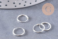 Créoles fine argent 925 massif 12mm, x1 paire (G5410)