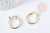 Créoles laiton doré 18K 20mm, une paire de boucles dorées pour oreilles percées, la paire, x1 G8759