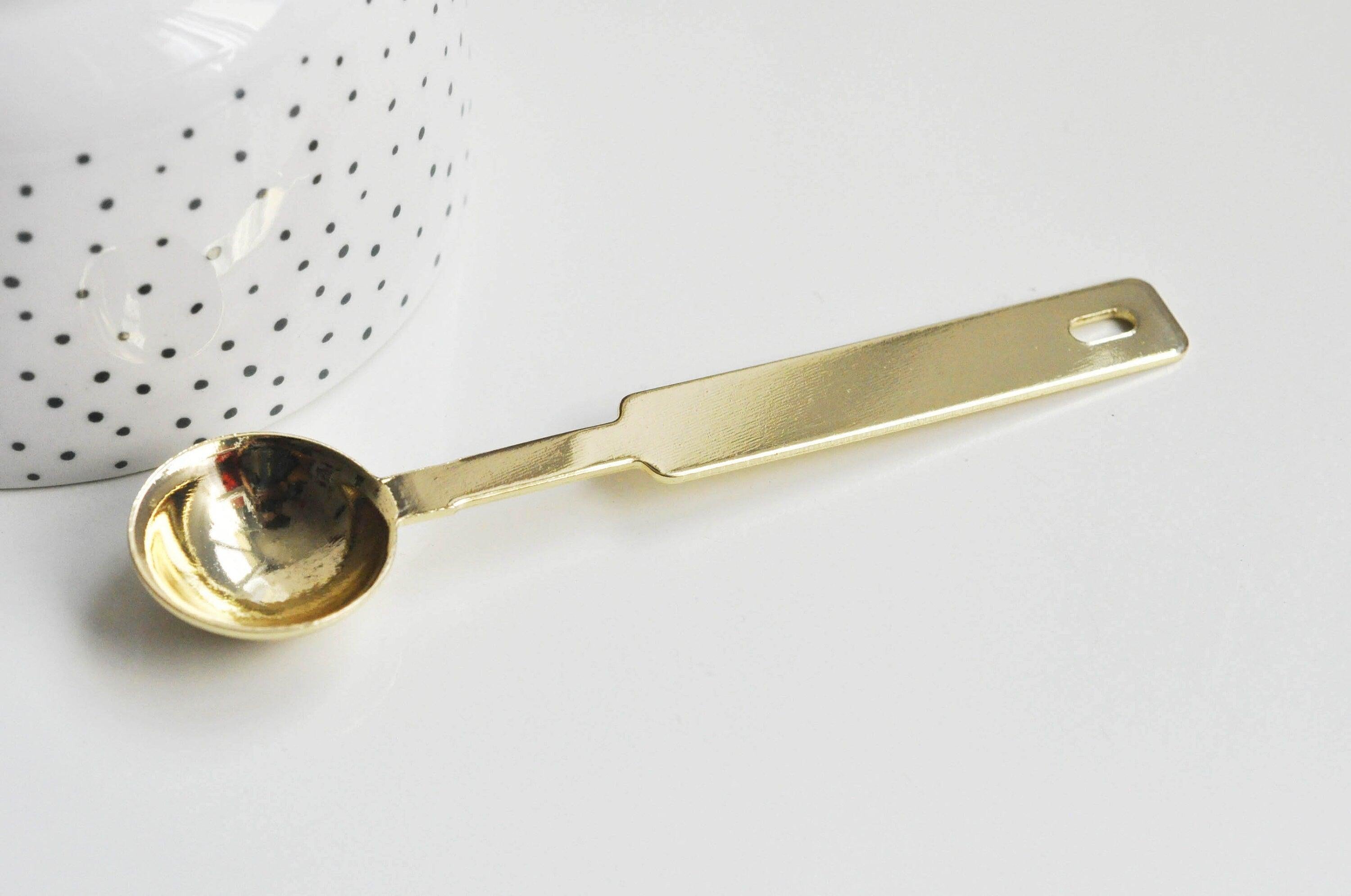 Cuillère à cire pour cire à cacheter dorée, x1 (G3452)