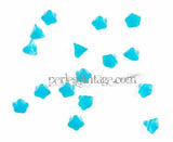 EP 10 Perles Fleurs en Verre type Tchèque Turquois...