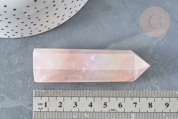 EP A RENOUVELER-Pointe quartz naturelle ange AURA 71-80mm, quartz naturel, pierre semi-precieuse, séance lithothérapie, la pièce G7211