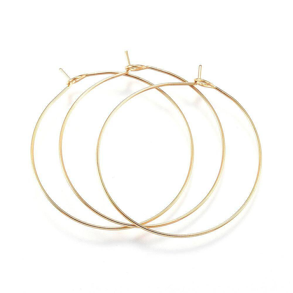 EP Anneaux créoles acier inoxydable doré 304 sans nickel 35mm (G0426)