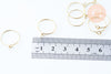 EP -Anneaux créoles en acier 316 doré inoxydable 16mm, supports création bijoux x20 G6068