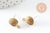 EP-Boucles puce coquillage laiton brut 12x16mm, x2 (G4879)